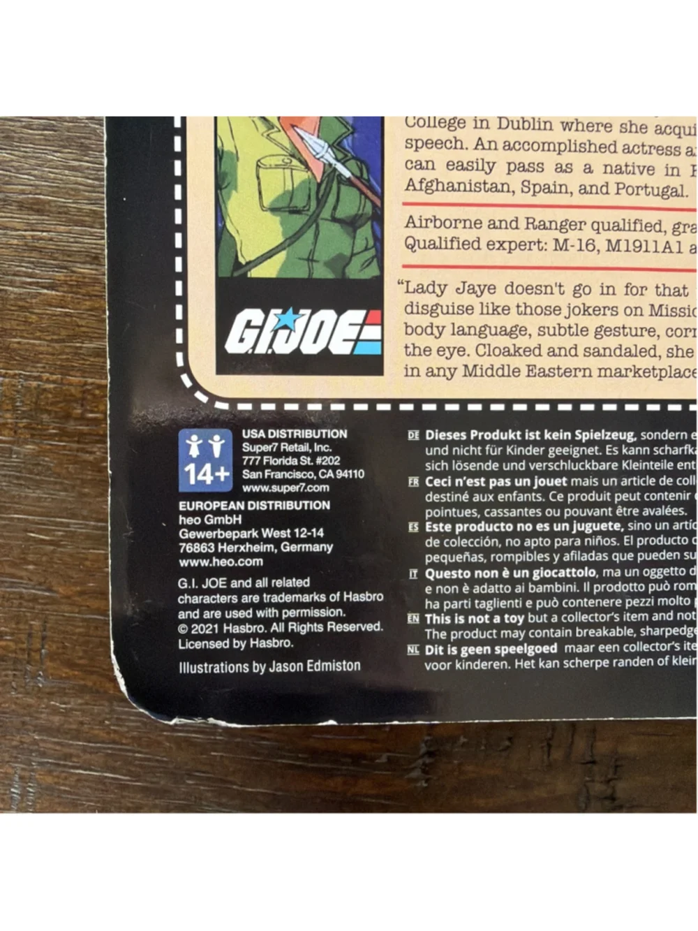 G.I. Joe Super7 ReAction Action Figure Covert Operations Lady Jaye Unpunched